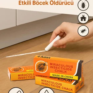 4 Adet Haşere Tebeşiri - Böcek Önleyici Tebeşir - Etkili Hamam Böceği ve Karınca Kovucu (538538) - Görsel 6