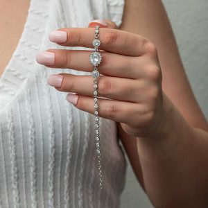 925 Ayar Gümüş Damla Su Yolu Kadın Bileklik T8768 (538538) - Görsel 3