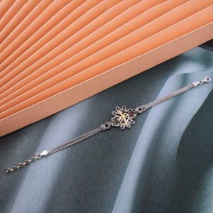 925 Ayar Gümüş Elif Vav Otantik Kadın Bileklik T7994 (538538) - Görsel 3