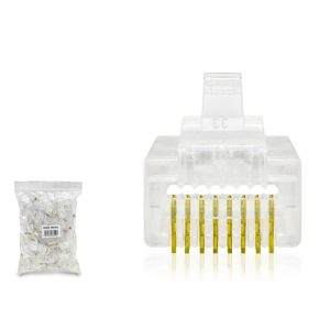 Cat5 Konnektör Ez Rj45 Delikli 100Lü Paket Şeffaf HDX5062 (538538)