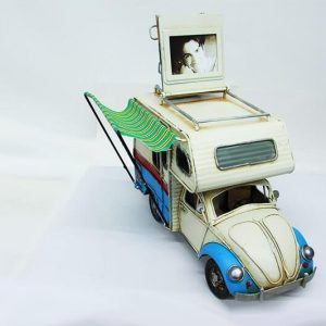 Dekoratif Metal Karavan Çerçeveli ,Kumbaralı Tenteli Biblo (538538) - Görsel 3