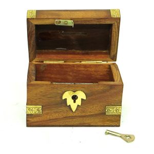 Kumbara Kilitli Ahşap Kutu Kumbara Hediyelik (Knm-H0071) (538538) - Görsel 3